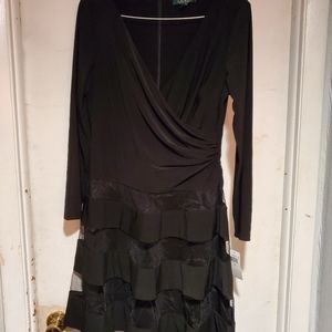 Lauren Ralph Lauren Tulle Trim Dress